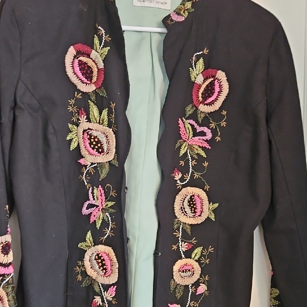 Embroidered Black Jacket
